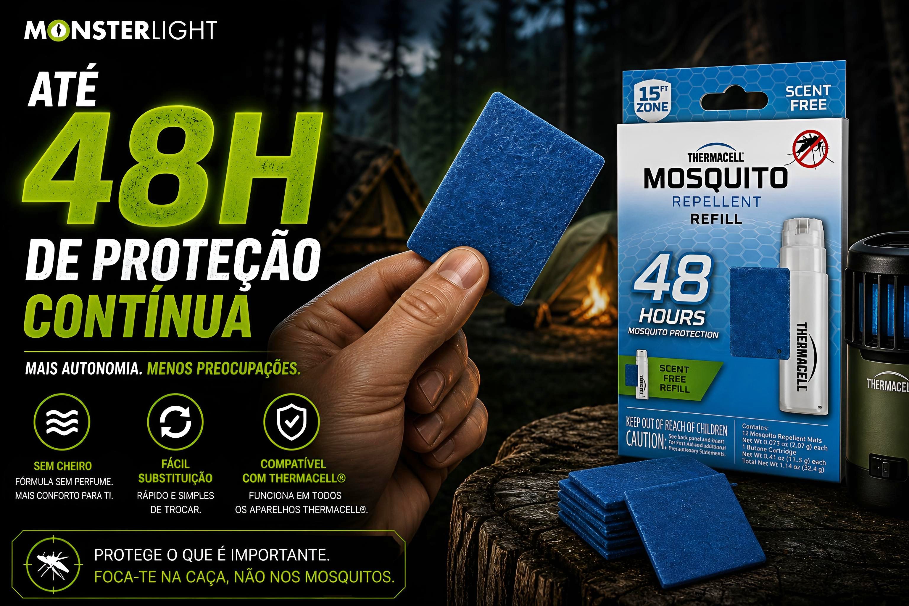 Recarga repelente de mosquitos Thermacell 48 horas 
