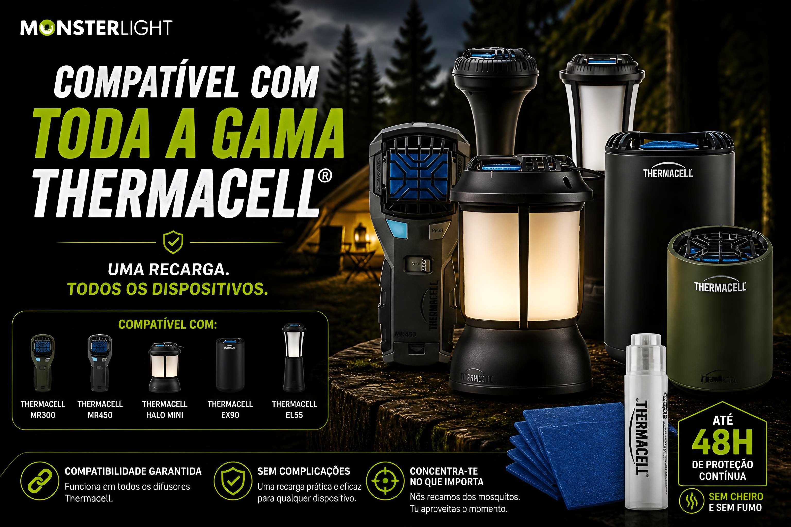 Recarga repelente de mosquitos Thermacell 48 horas 