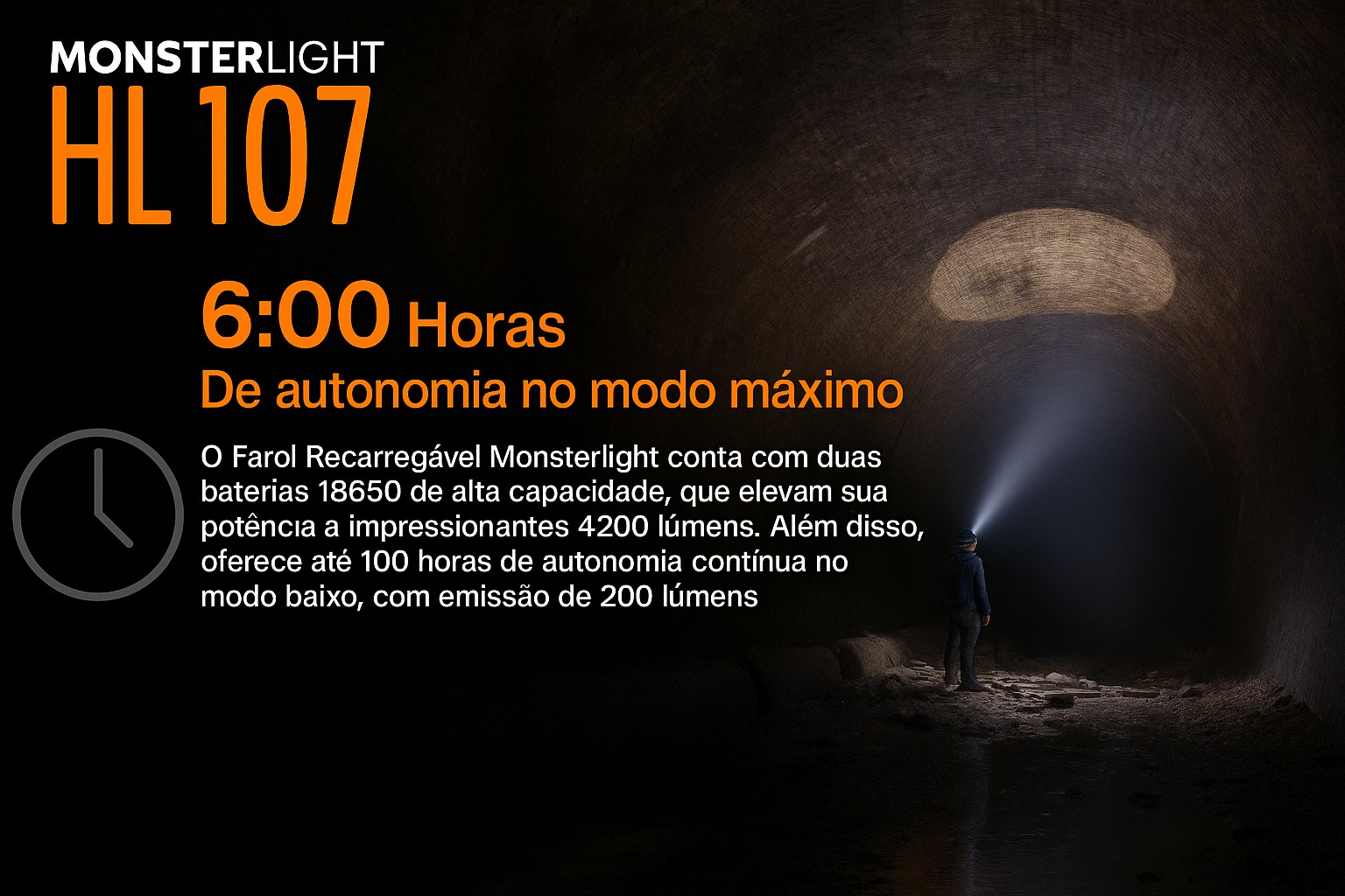 Lanterna de cabeça HL107 Sensor com baterias recarregáveis 