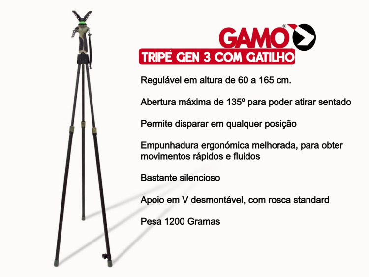 Tripé de Gamo Gen3 com gatilho 
