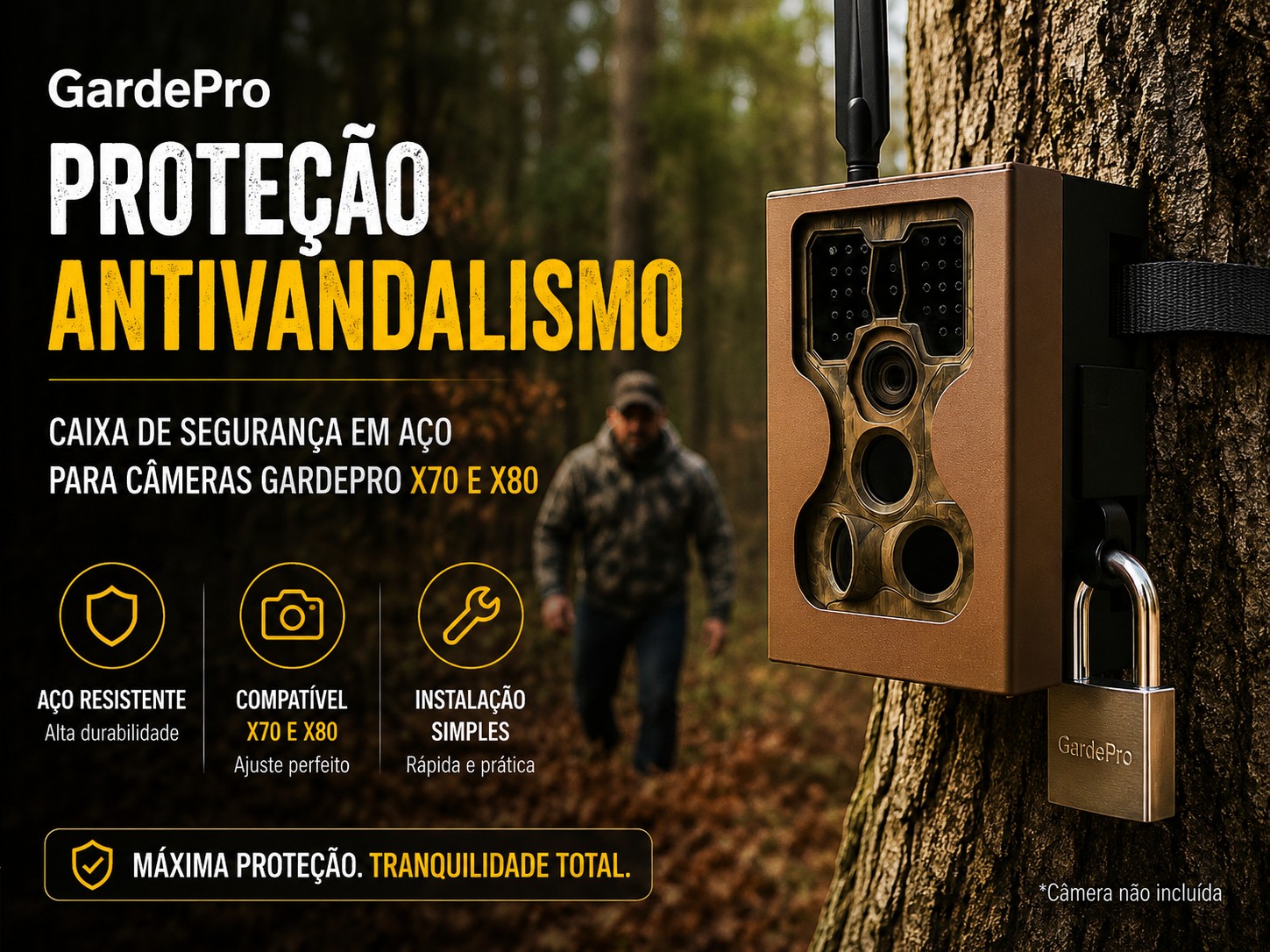Caixa de proteção para câmeras GardePro 