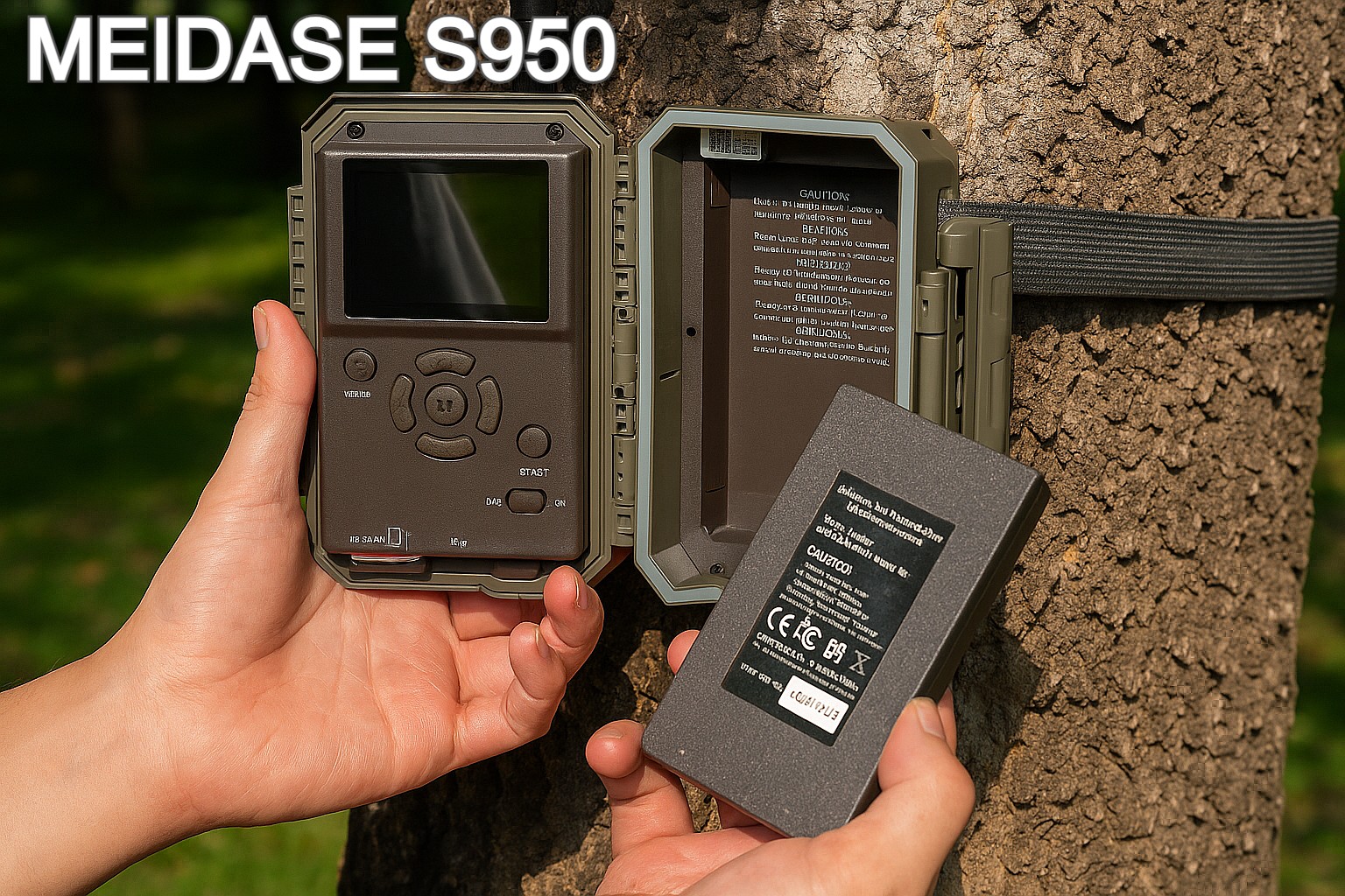 Câmera Meidase S950 LTE com bateria e aplicação para o telemóvel 