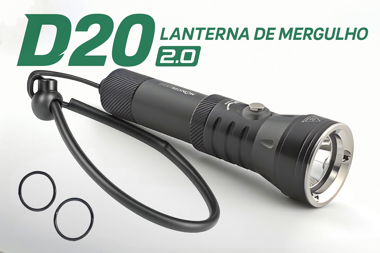 Lanterna de Mergulho D20 com bateria recarregável 