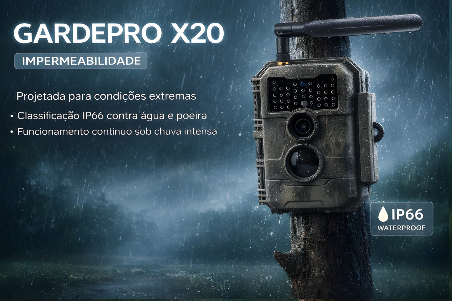 Câmera GardePro X20 LTE com aplicação para telemóvel 