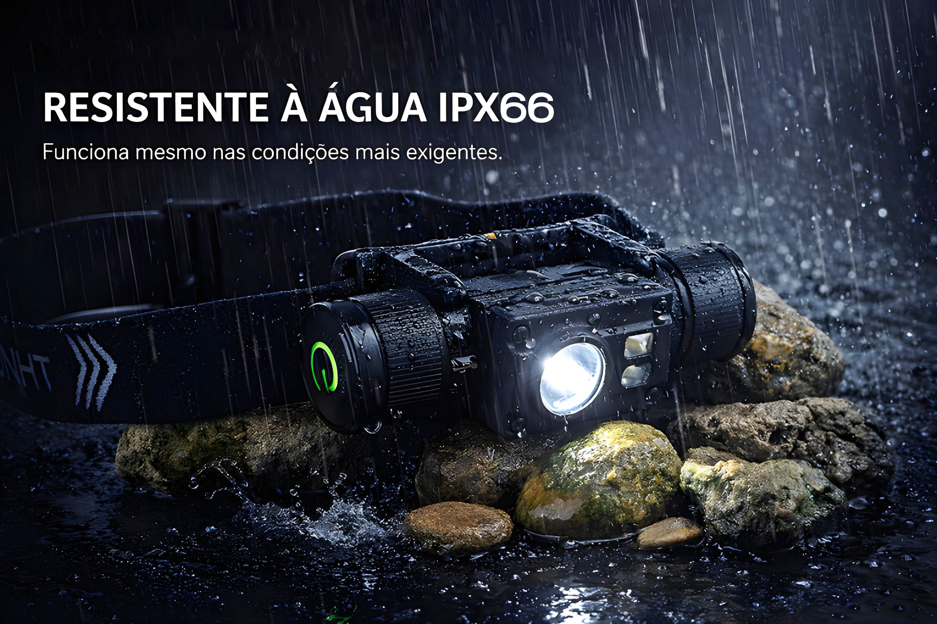 Lanterna de Cabeça Monsterlight com Bateria Recarregável 