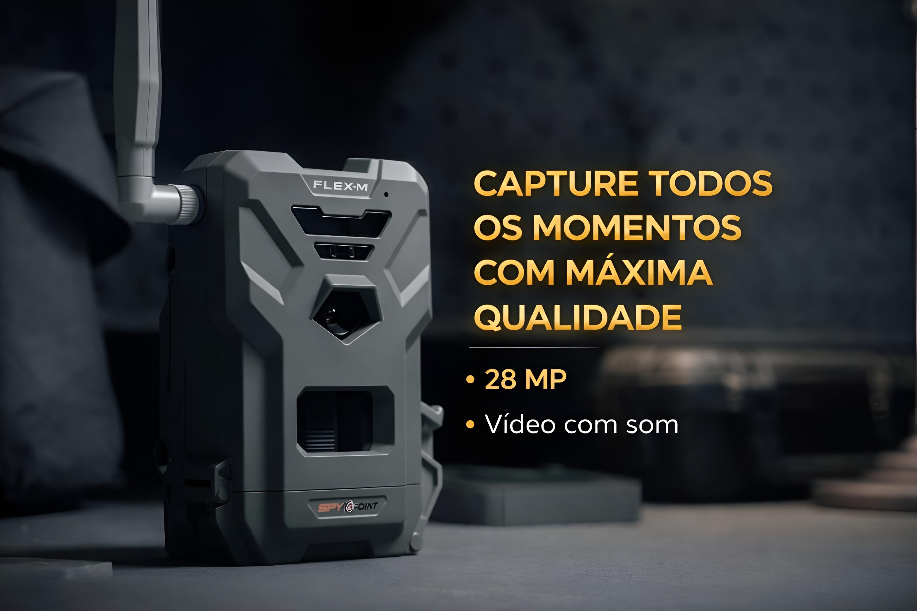 Câmera Spypoint Flex M com aplicação para o telemóvel e envio de fotos e vídeos