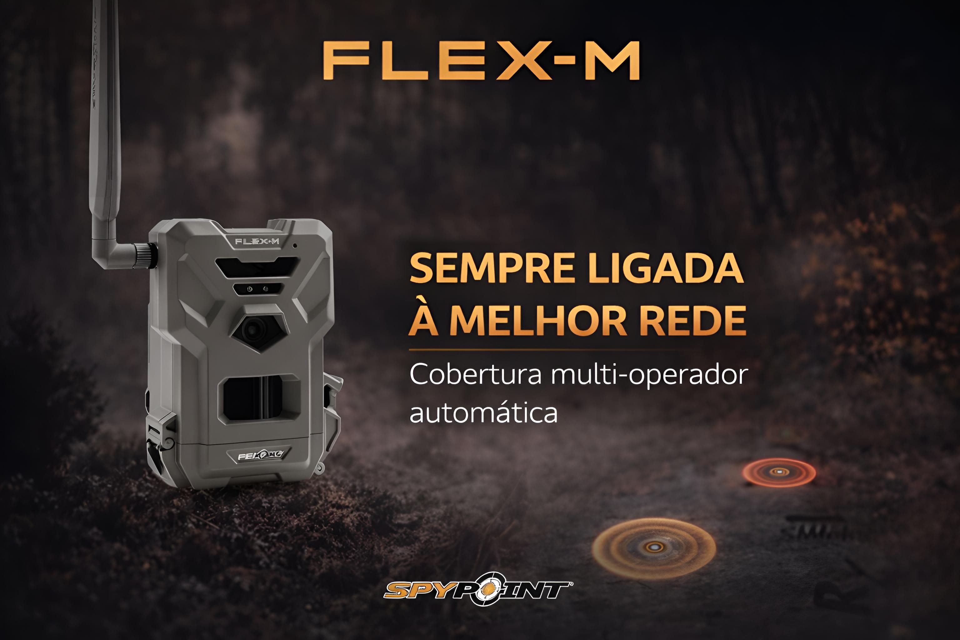 Câmera Spypoint Flex M com aplicação para o telemóvel e envio de fotos e vídeos 