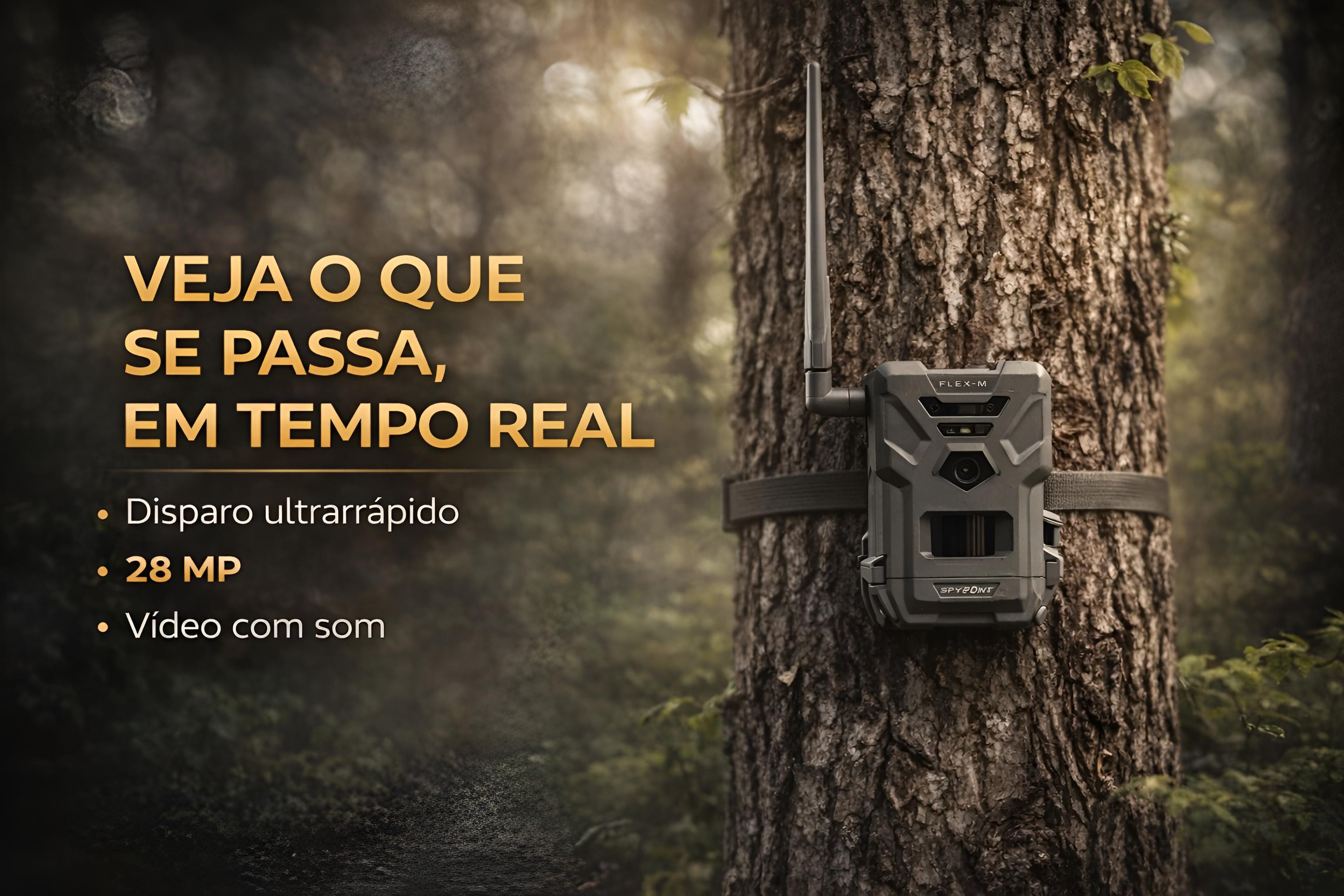 Câmera Spypoint Flex M com aplicação para o telemóvel e envio de fotos e vídeos 