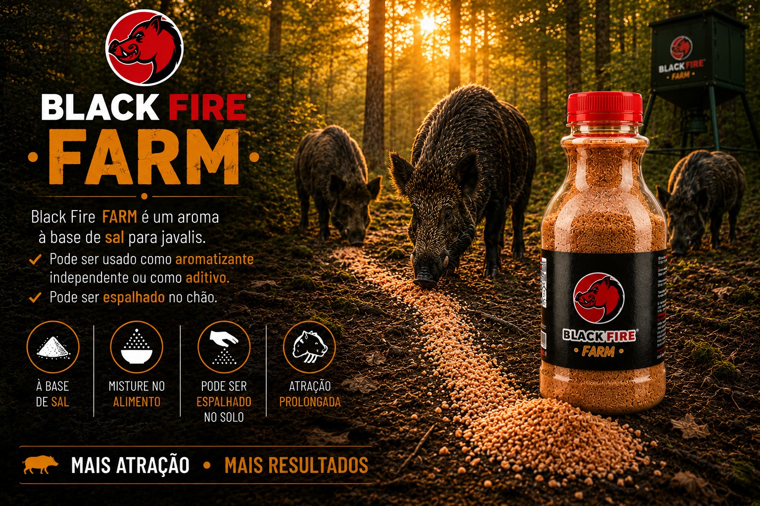 Atrativo para javalis Black Fire Farm 500g