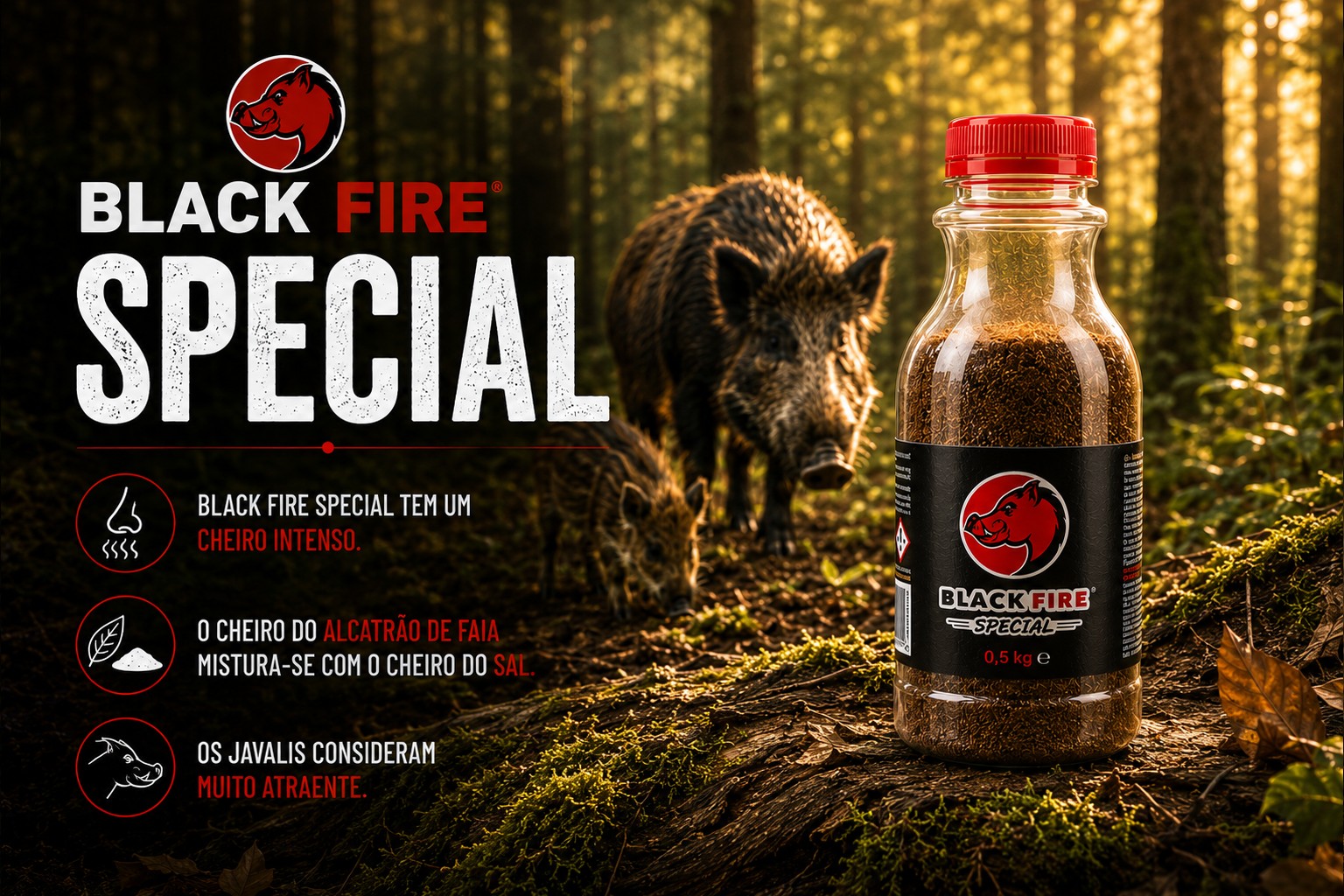 Atrativo para Javalis Black Fire Special 500g