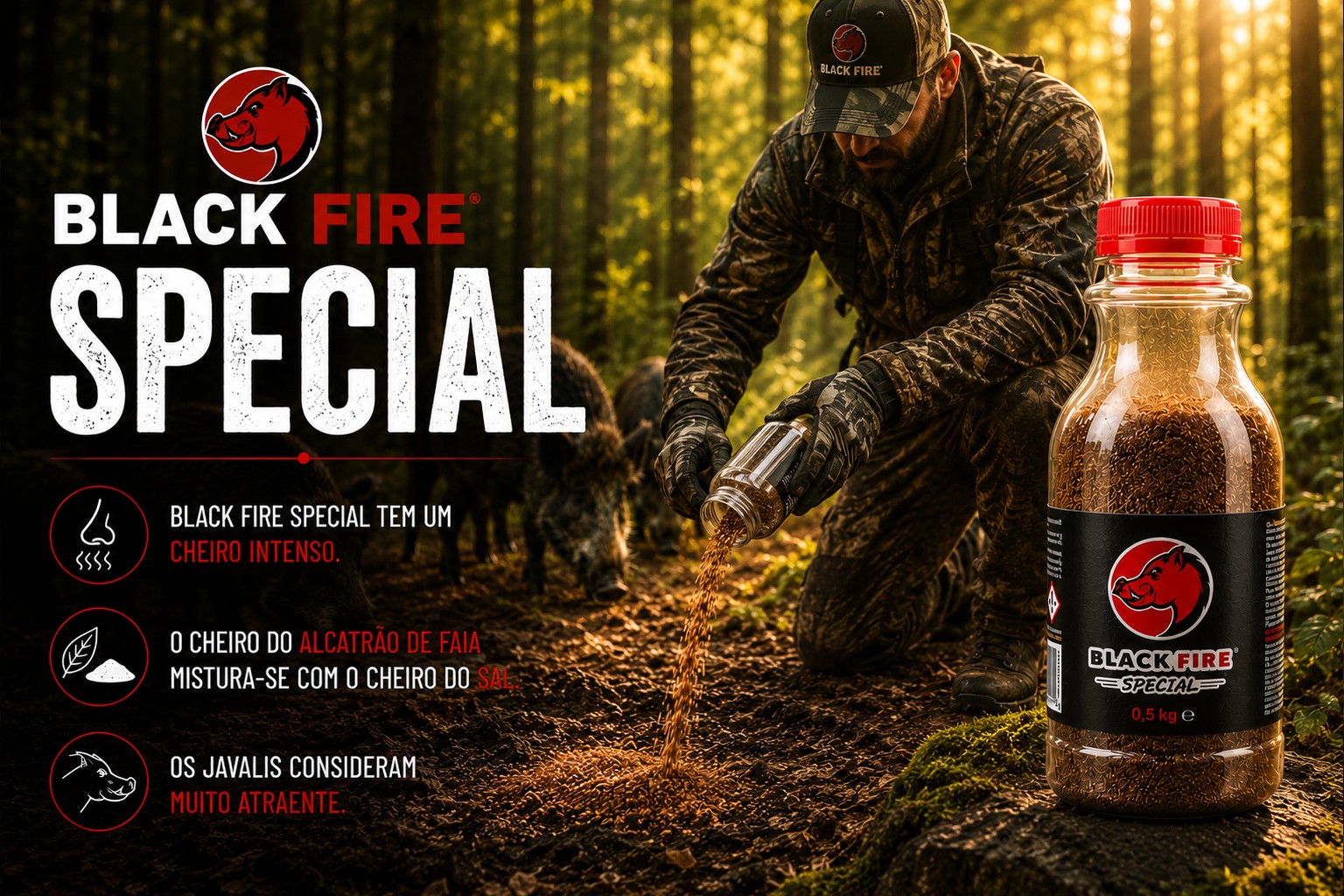 Atrativo para Javalis Black Fire Special 500g 