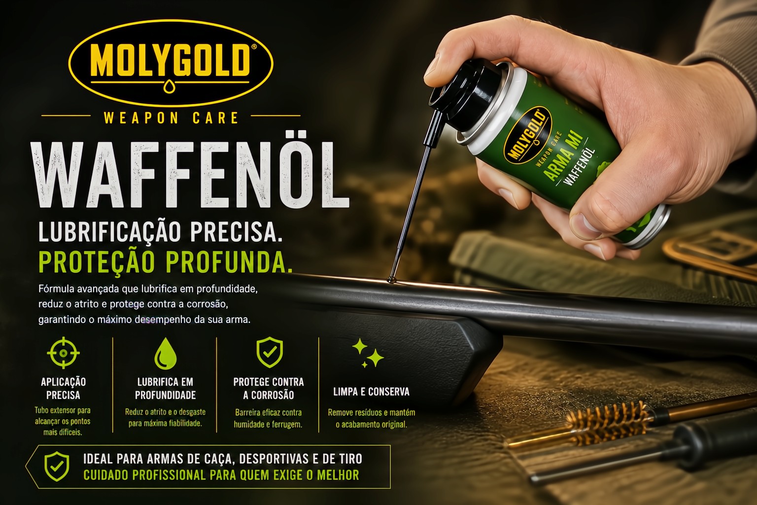 Óleo Lubrificante para armas MolyGold Waffenöl