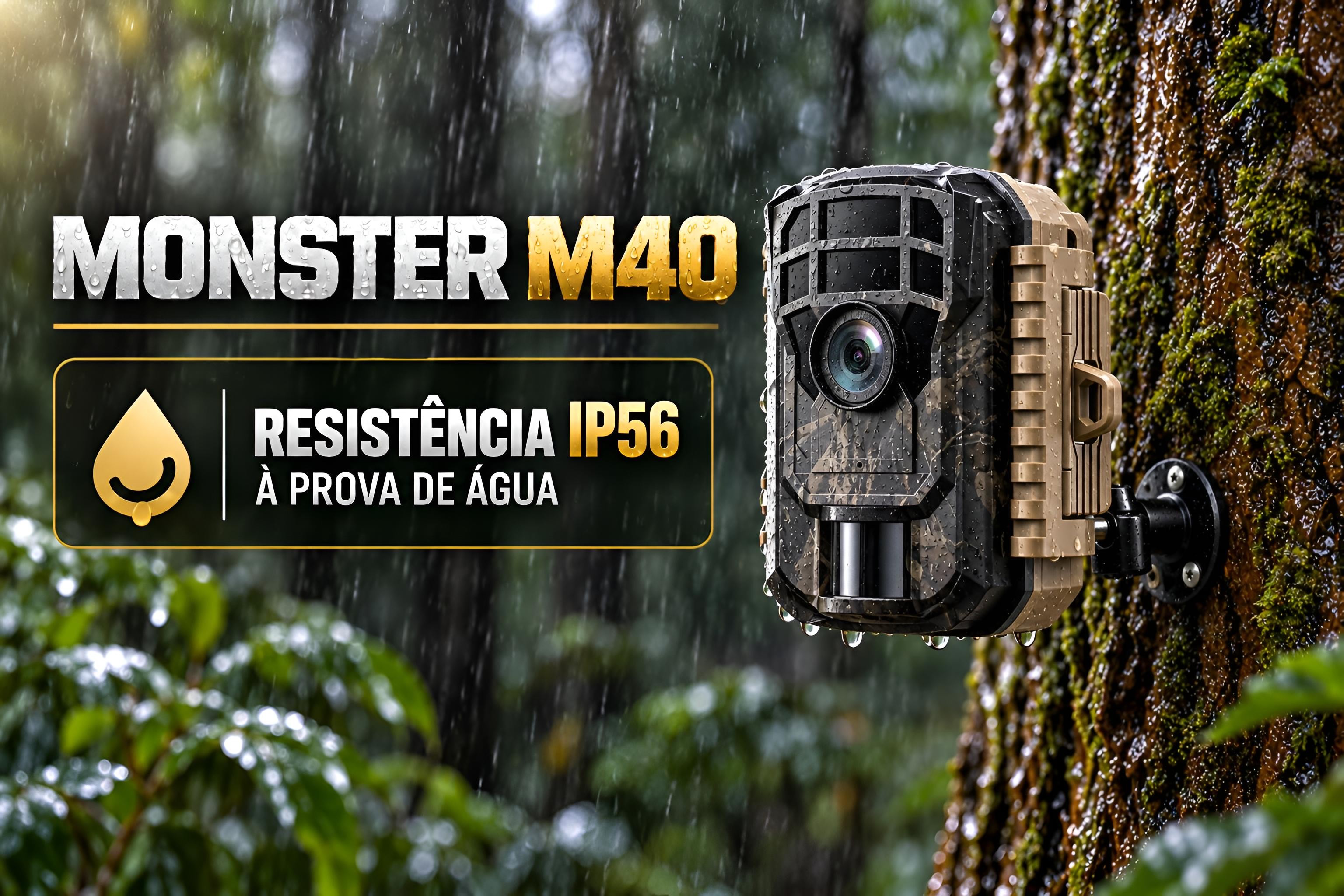 Câmera de caça Monster M40 24 MP vídeo Full HD e infravermelhos invisíveis 