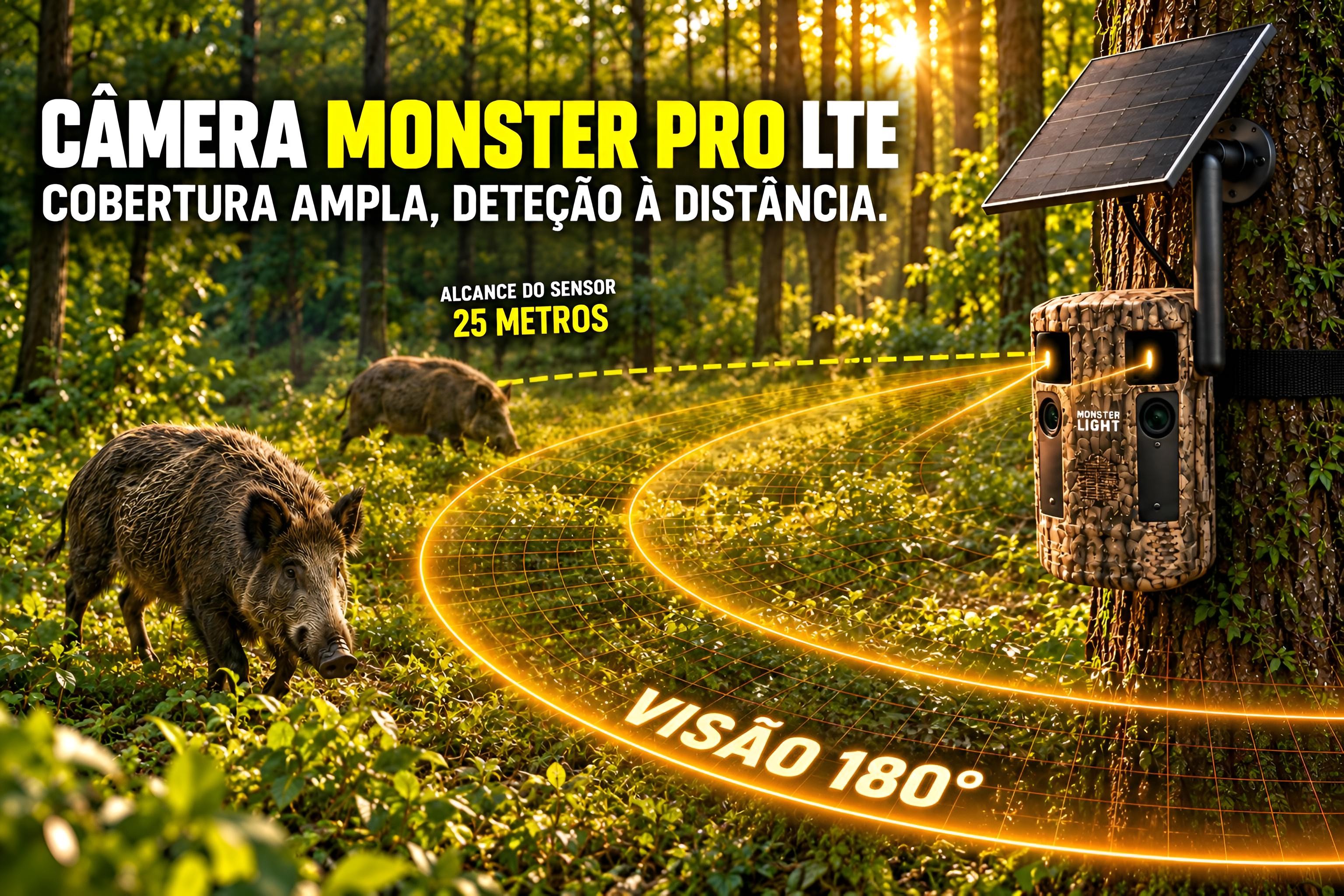 Câmera Monster Pro LTE com envio de vídeos e transmissão em direto 