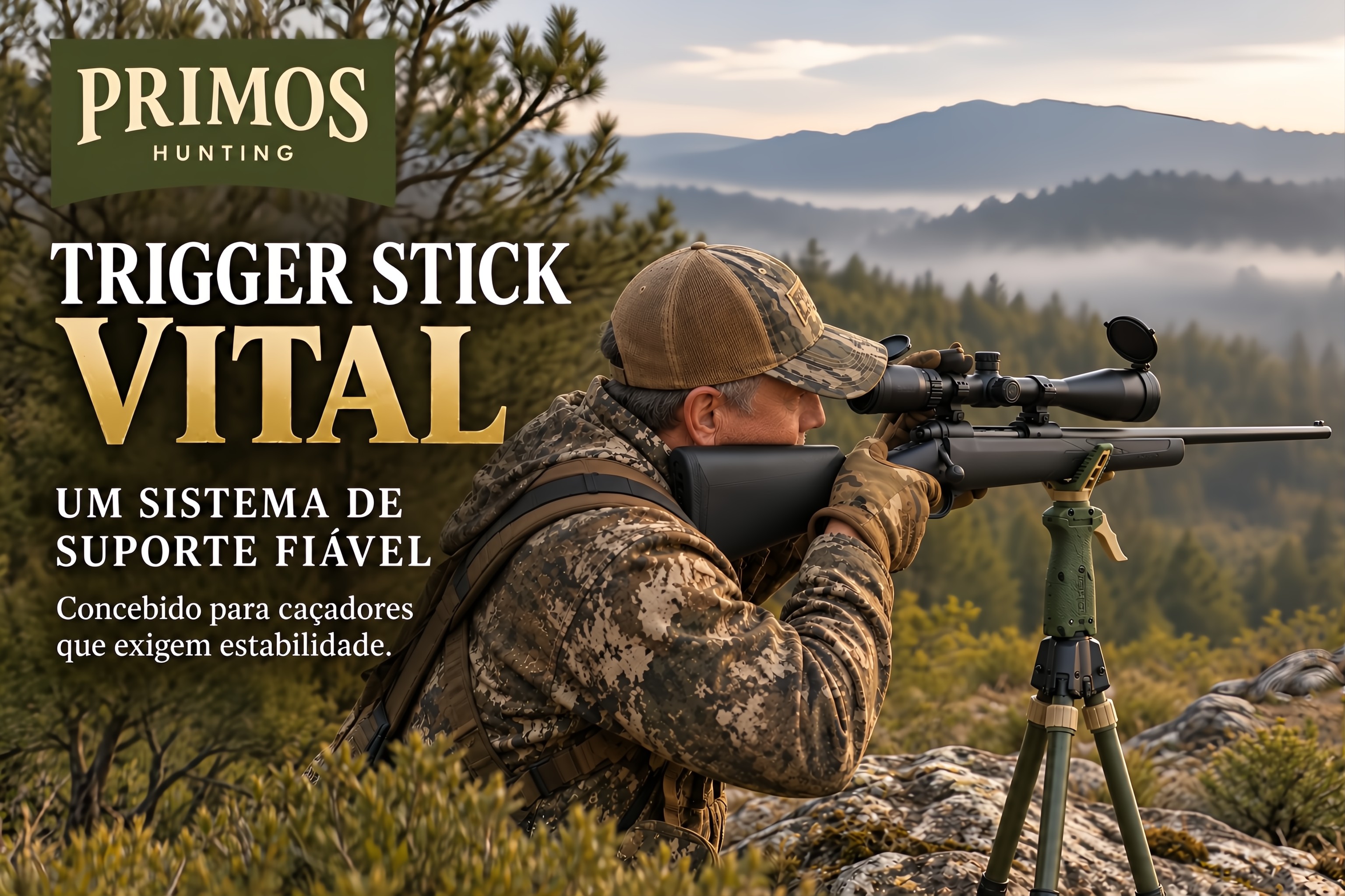 Tripé Primos Trigger Stick Vital com gatilho 