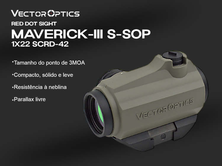 Red Dot ponto vermelho Vectoroptics Maverick-III S-SOP
